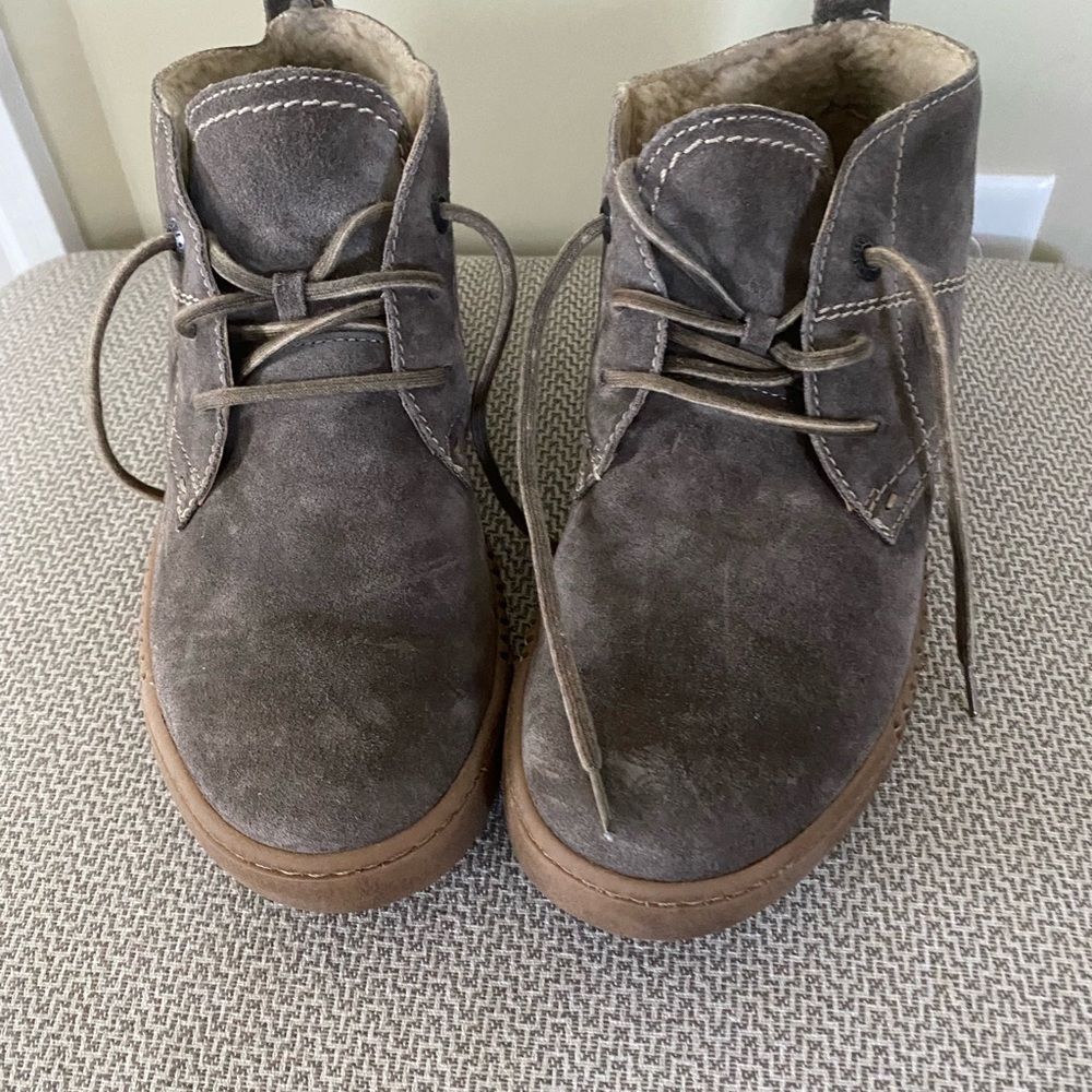 Josef Seibel Marin lace up booties, size 39 (8-8.5 US), gray suede